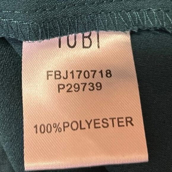 Tobi Green Silky Satin Plunge V-neck Sleeveless Cami Open Back Romper Shorts M - Picture 4 of 4